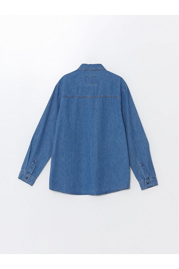 LCW Regular Fit Uzun Kollu Erkek Jean Gömlek - 6
