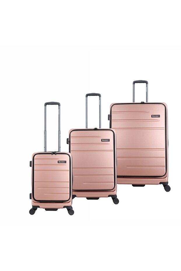 Patrol Set, TSA Lock, Expandable, 4 Double Wheels, 3pcs (20+24+28 Inch) Pink