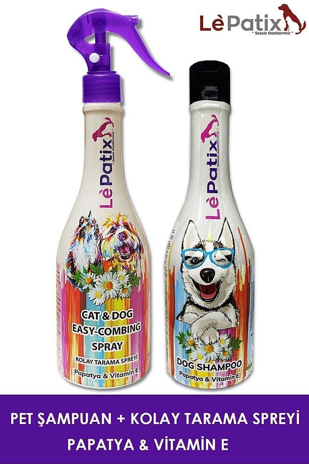 Kolay Tarama Spreyi Ve Köpek Şampuanı Seti – Tüy Dökülme Ve Topaklanma Önleyici (400 ML X 2) - 1