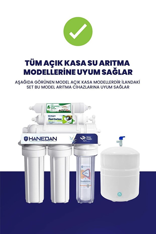 Reverse Osmosis Su Arıtma Filtre Seti 5'li Inline Set Çift Karbonlu (1010) - 2