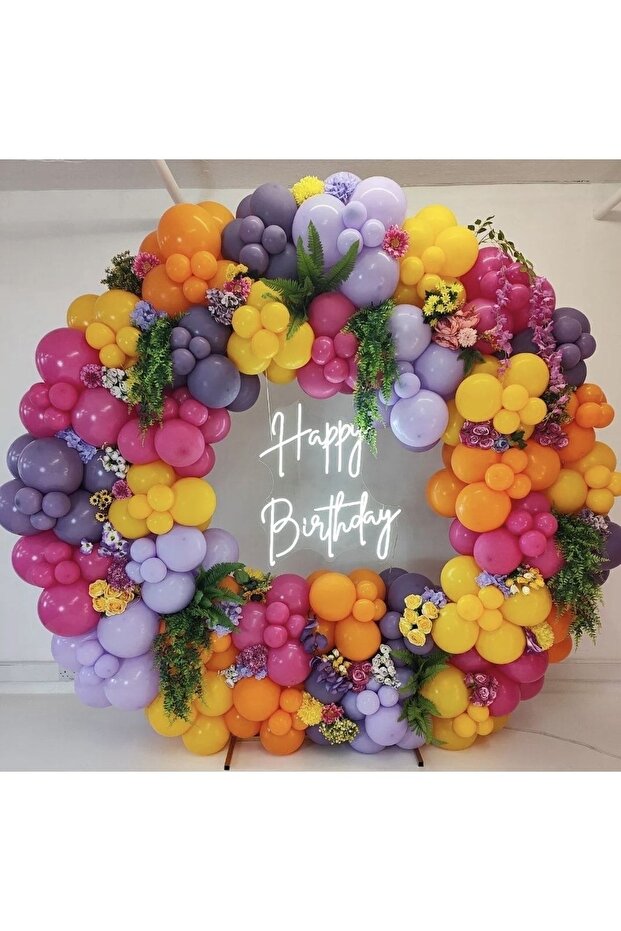 Mixed Color Lavender Lilac Orange Balloon Chain
