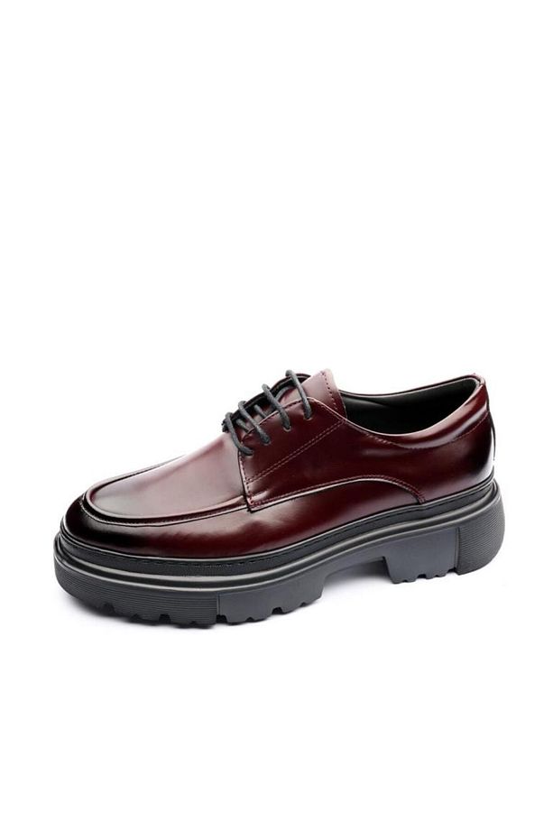 İBAY WINSTON BORDO 5CM YÜKSEK TABAN ERKEK KLASİK AYAKKABI - 4