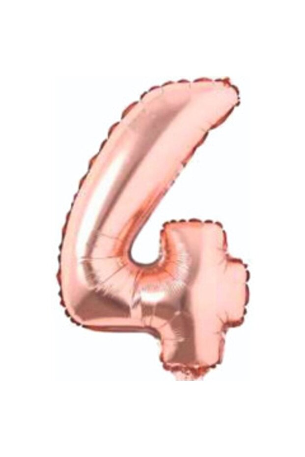 Rosegold 4 Year Old Number Foil Balloon