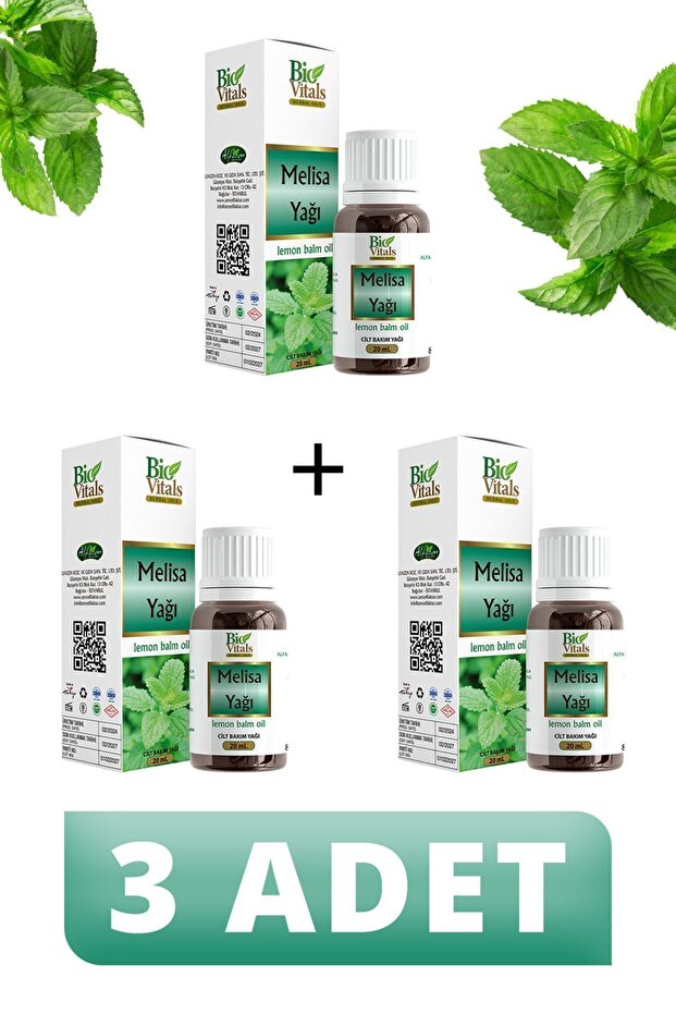 Melisa Yağı 20 ml 3 ADET - 1