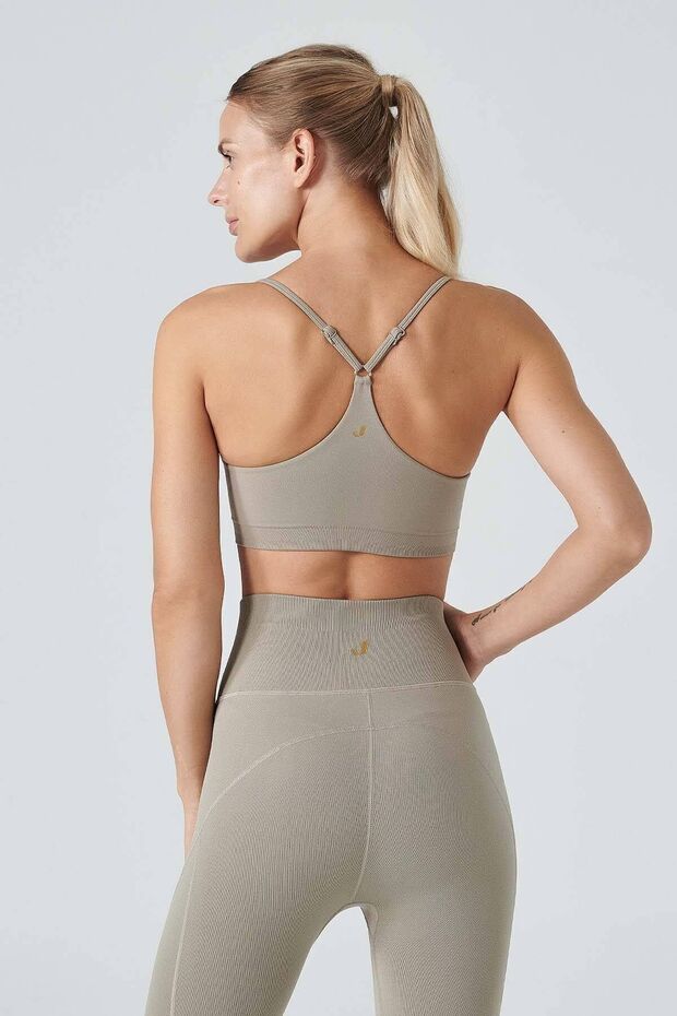 حمالة صدر بحزام رفيع قابل للتعديل من خشب الصنوبر كاكي - 3