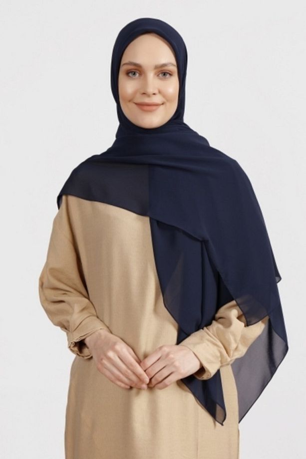 Krep Şal Lacivert - 4