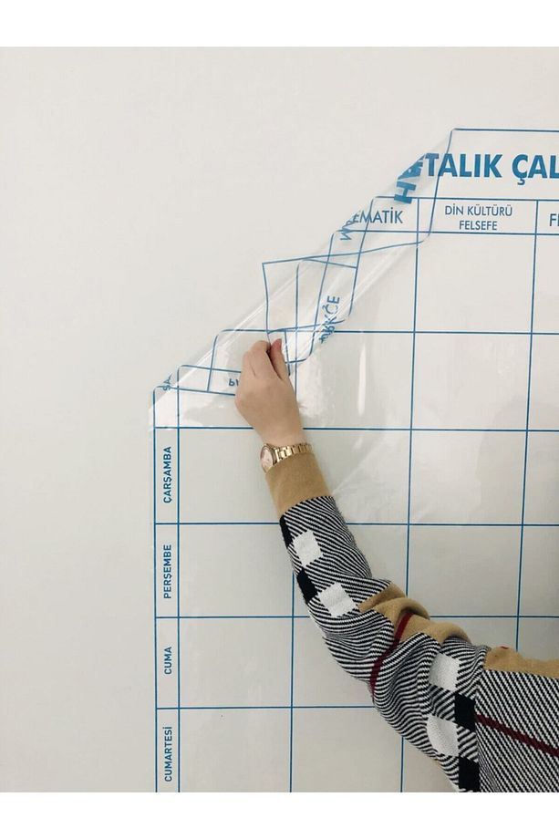Haftalık Ders Çalışma Programı 5-6-7-8. Sınıf Statik Akıllı Kağıt Yazı Tahtası 120x100 Cm Kalem - 8