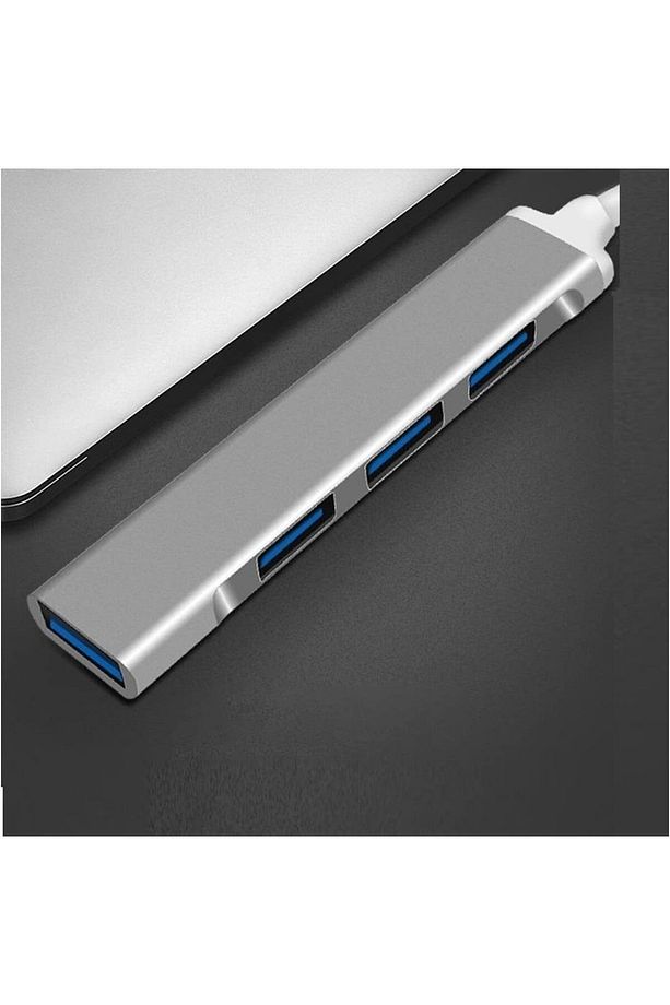 Type-C to USB 3.0 Çevirici 4 Port OTG Özellikli Telefon Tablet Bilgisayar Tüm Cihazlarla Uyumlu - 2