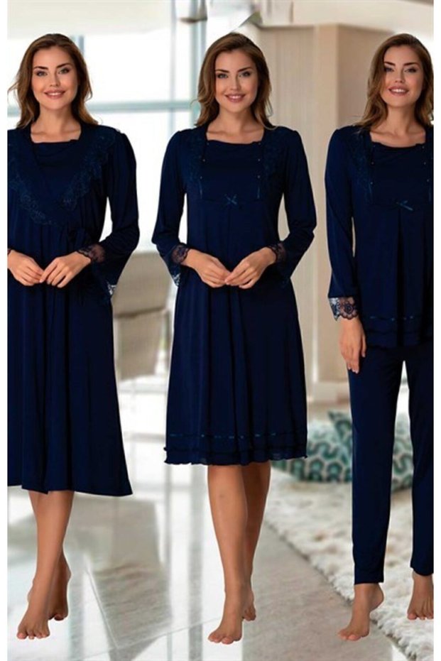 Freya Effort Maternity Maternity Dressing Gown Nightgown Pajamas Set 4 Pieces