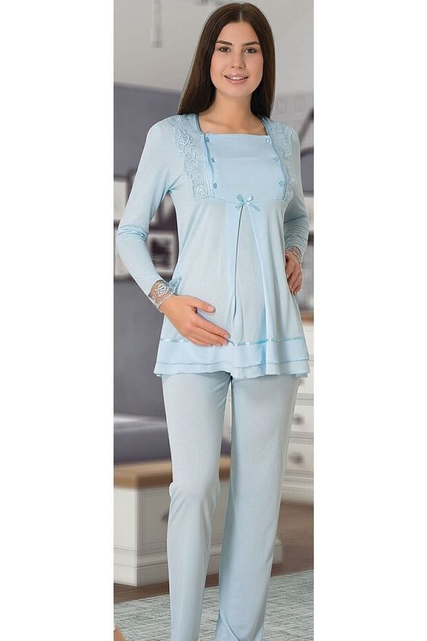 Effortt Robasi Lace Maternity Pajama Set
