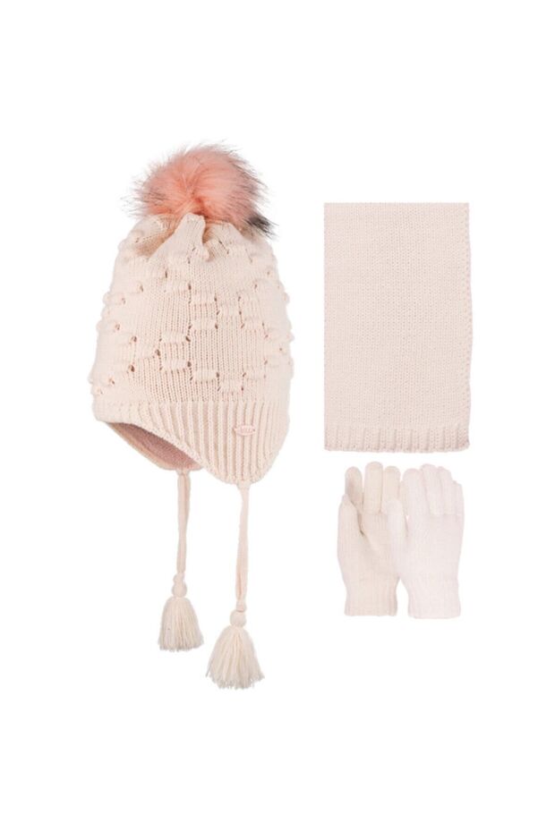 Girl's Scarf, Beret and Glove Set