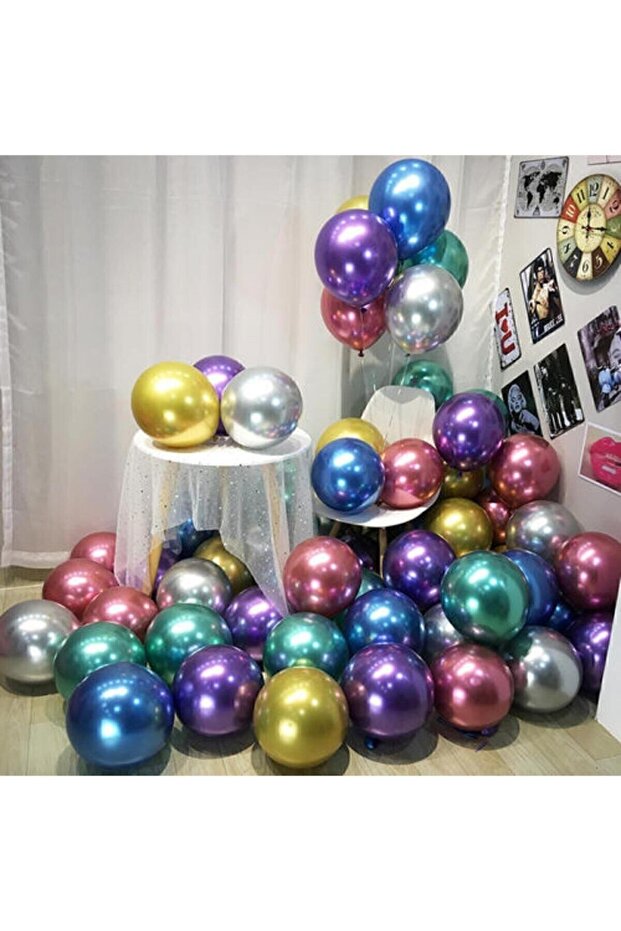 30 Pieces Mixed Chrome Balloon (mirrored Balloon) 1 Quality Chrome Balloon Mirrored Balloon Helium Compatible