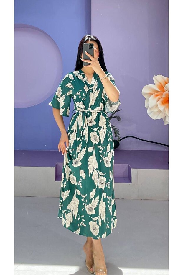 فستان منقوش مريح - 2