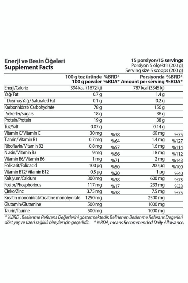 Progainer 3000 gr Çikolata Çikolata Aromalı Karbonhidrat Tozu Hacim Destek - 3