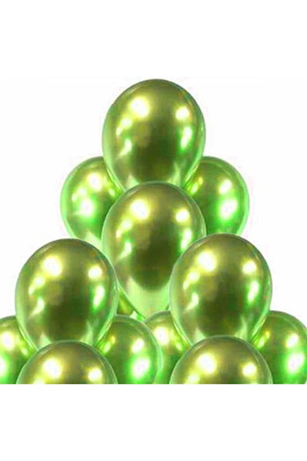 Pistachio Green Chrome Balloon 50 Pieces