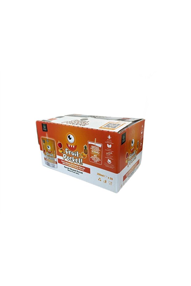 Fruit Pocket - Turuncu - Meyveli İçecek 20 Adet 200ml - 4