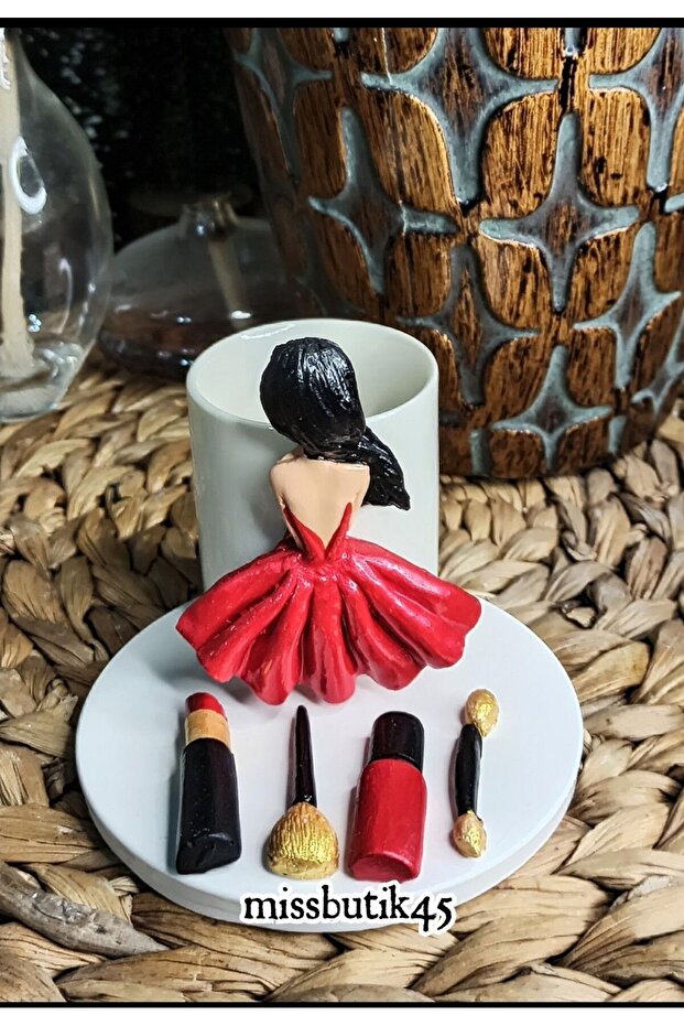 Girl's Turkish Coffee Cup - Gift with Design Make-Up Material Dress