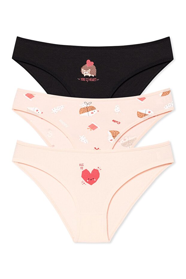 Pamuklu Basic Kadın Külot 3'lü Paket - 1