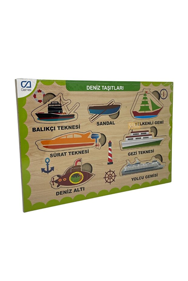Watercraft 7 Pieces 29.5X19.5Cm Educational-Tutorialal Healthy Wooden Children's Puzzle Jigsaw Series