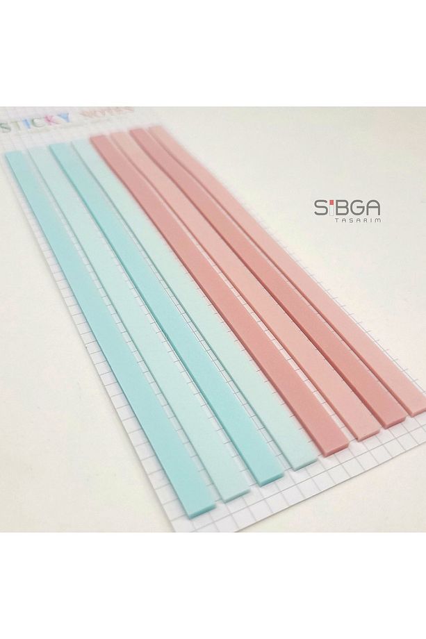 İnce Uzun Şerit Şeffaf Renkli Postit Post-it Post It. Kitap Ayracı Ayraç Postit Sticker 160 Yaprak - 3