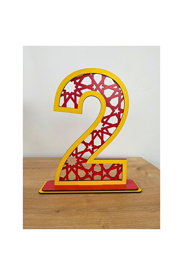 2 Years Old Birthday Table Decor (Galatasaray Theme Yellow-Red)