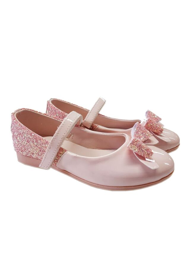 Girl's Ballerina Flats Pink Patent Leather Glittery