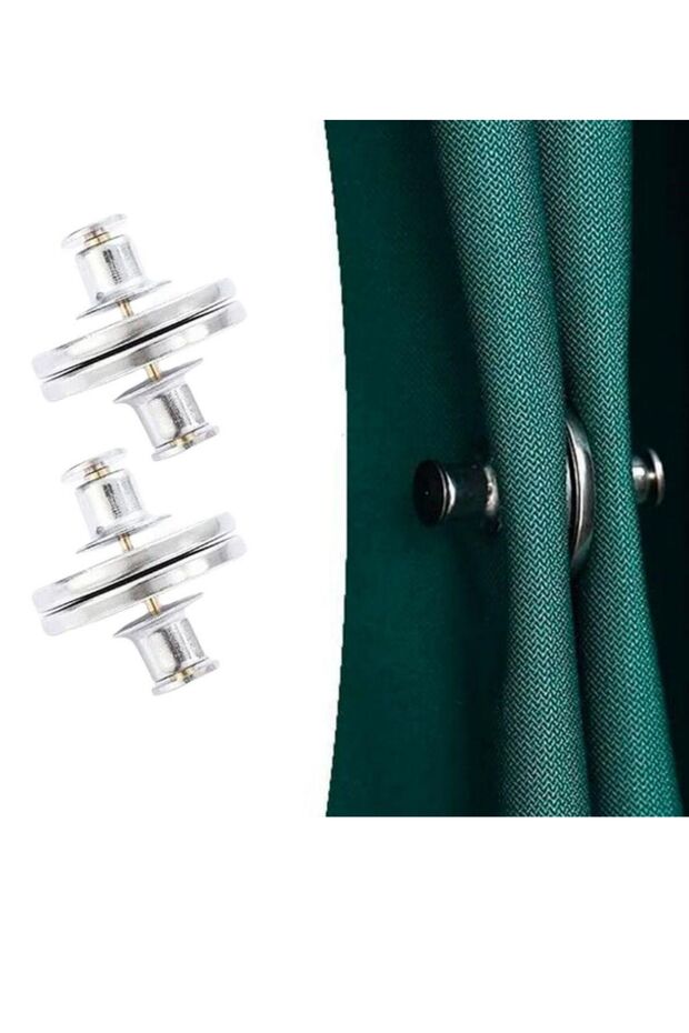 2 Adet Mıknatıslı Perde ve Kumaş Tutturma Aparatı - 4