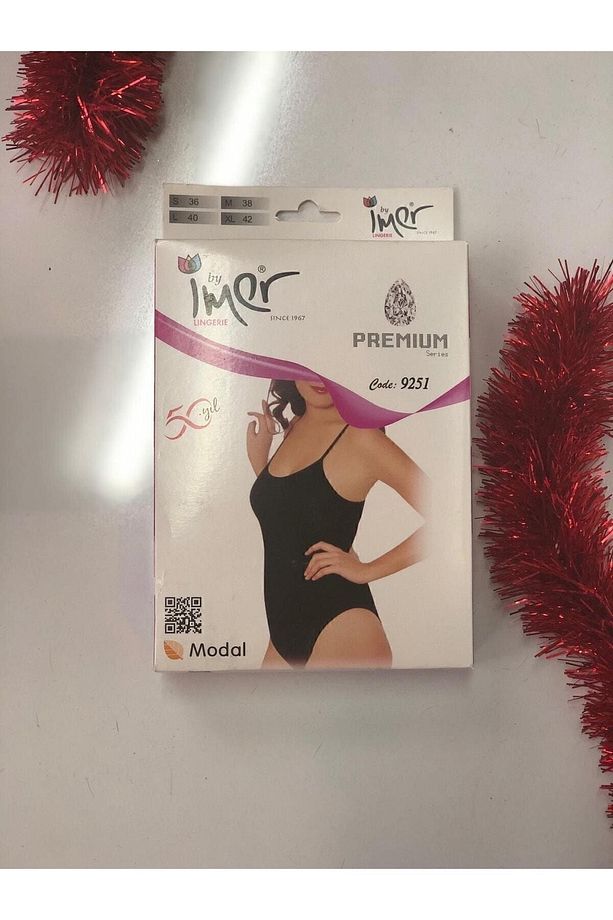 Imer Kadın Çıtçıtlı Body Ip Askılı Modal Imer9251 - 4