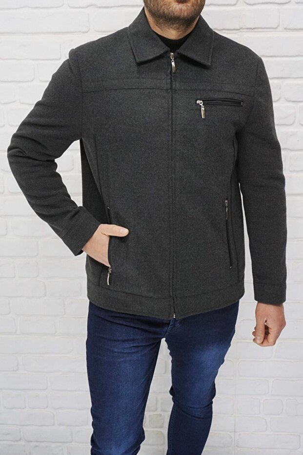 Men's Smoked Wool Blended Cashmere Coat - 3