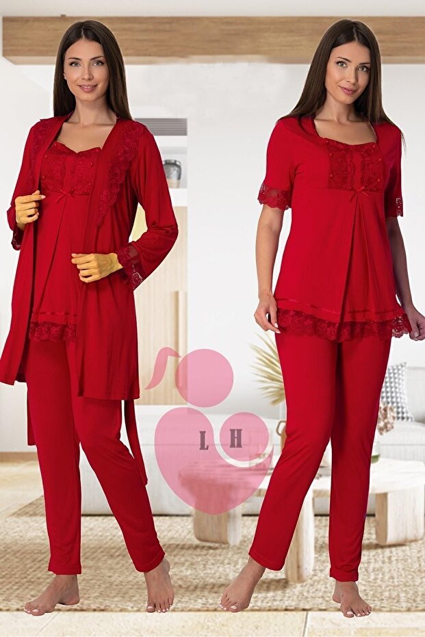6034 Maternity Pajamas Dressing Gown Set