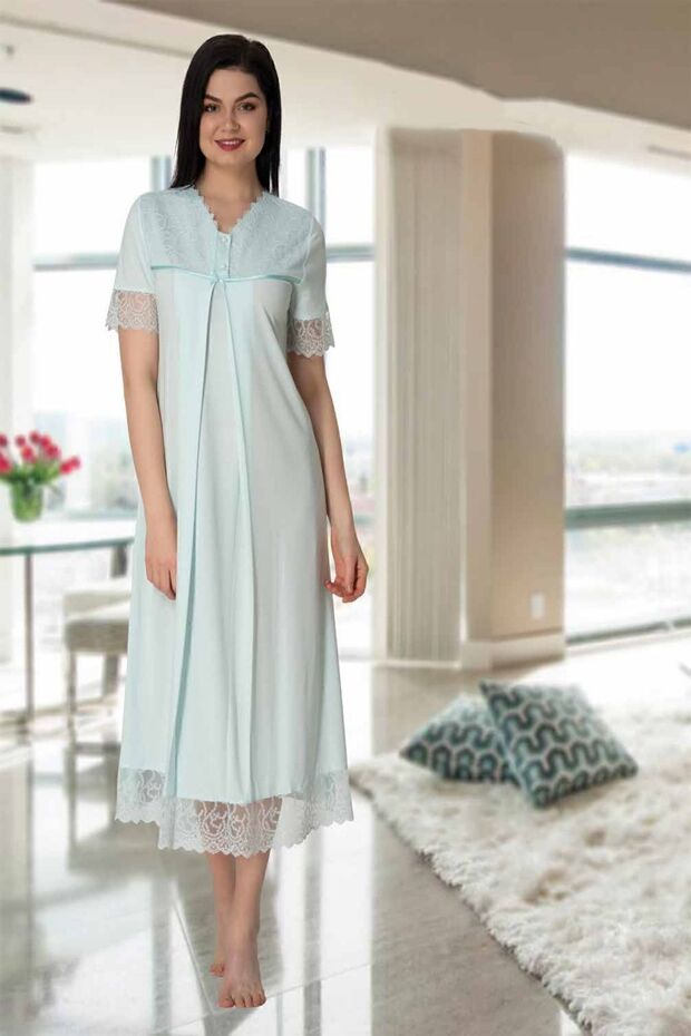 Mayss Collections 5043 Turquoise Color Maternity Nightgown