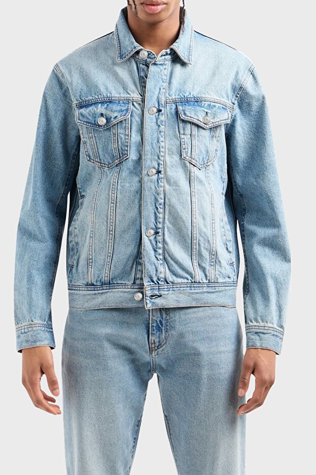 Cotton Regular Fit Denim Jacket Men's Denim Jacket 8Nzbp4 Z2P1Z 1500