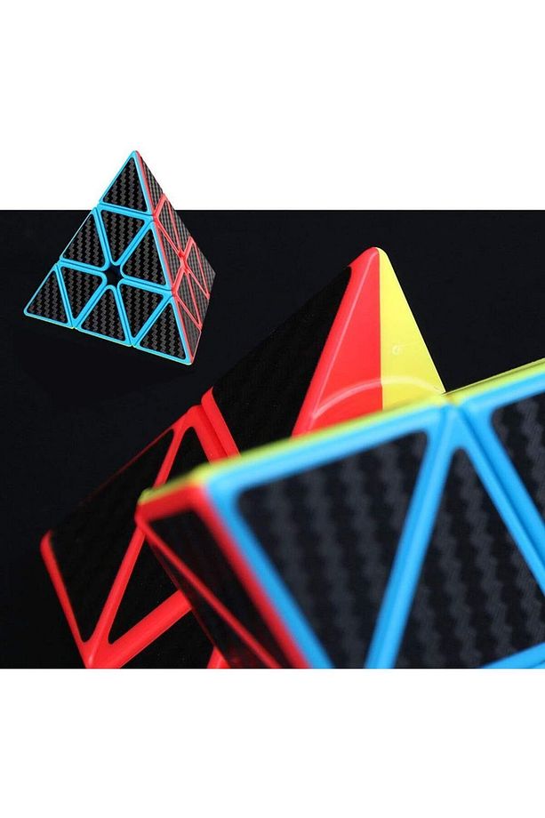 Moyu Meilong Pyraminx Karbon Fiber Zeka Küpü Akıl Küpü Küp Speed Cube - 7