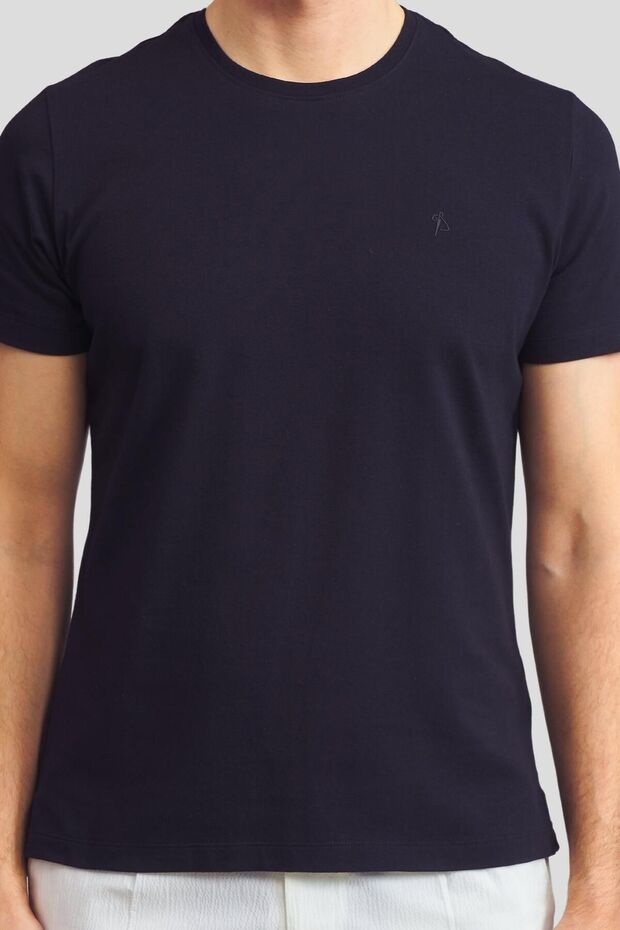 Bisiklet Yaka Basic T-Shirt - 6