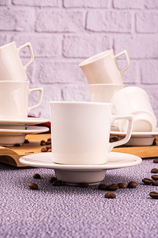 Melsa - 6 Kişilik Kahve Fincan Takımı - 4