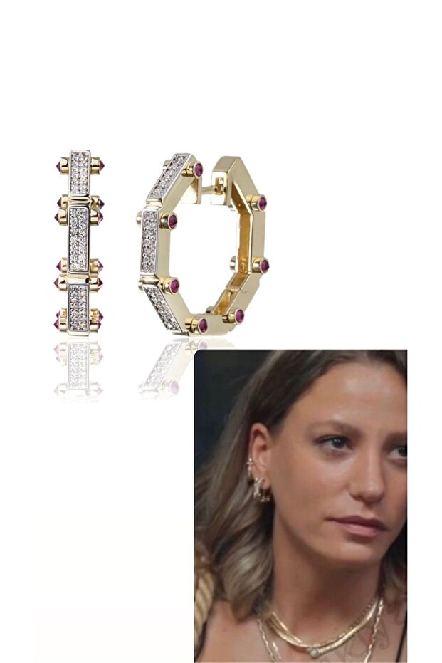 Çelik Serenay Gold Küpe - 2