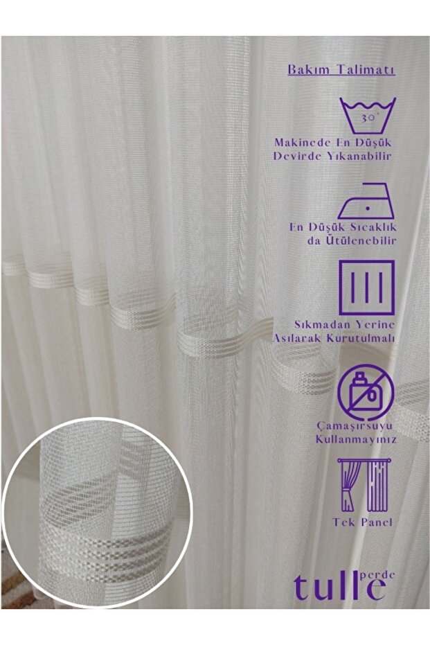 Haliç Etekli Bantlı Tül - 9