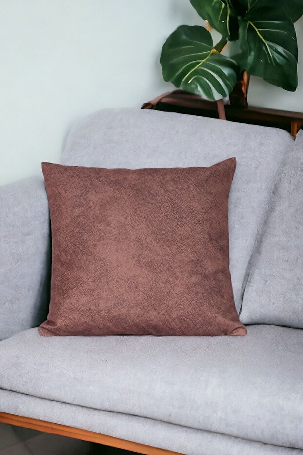 43X43 cm Plum Throw Pillow Cover Decorative Velvety Ethnic Inta-301