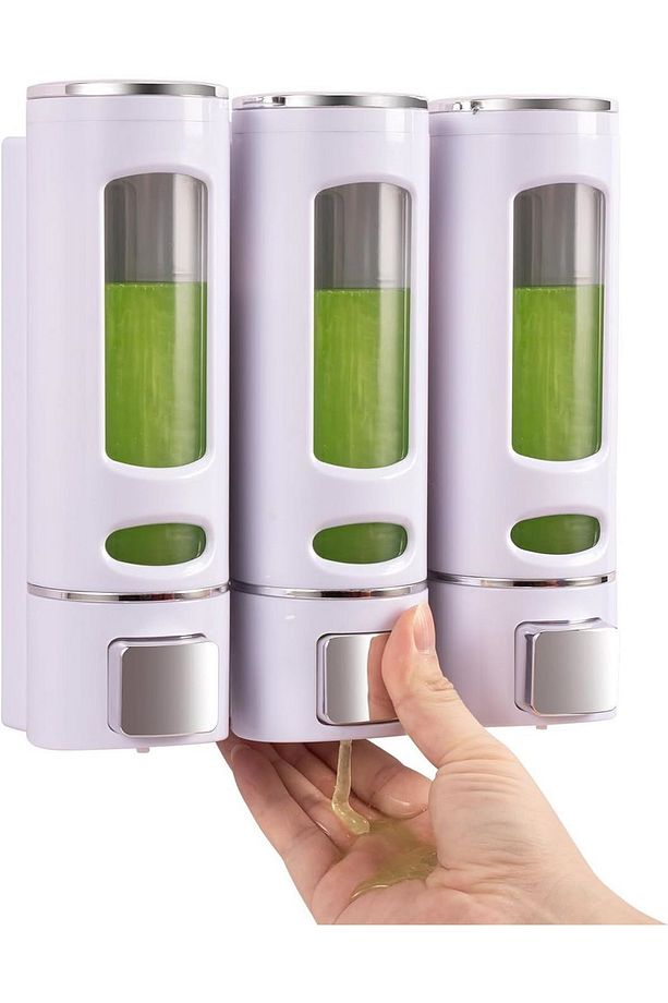 3 ADET  400 ML Duş Şampuan Dispenseri,Doldurulabilir Şampuan ve Saç Kremi Şişeleri Banyo Mutfak Otel - 1
