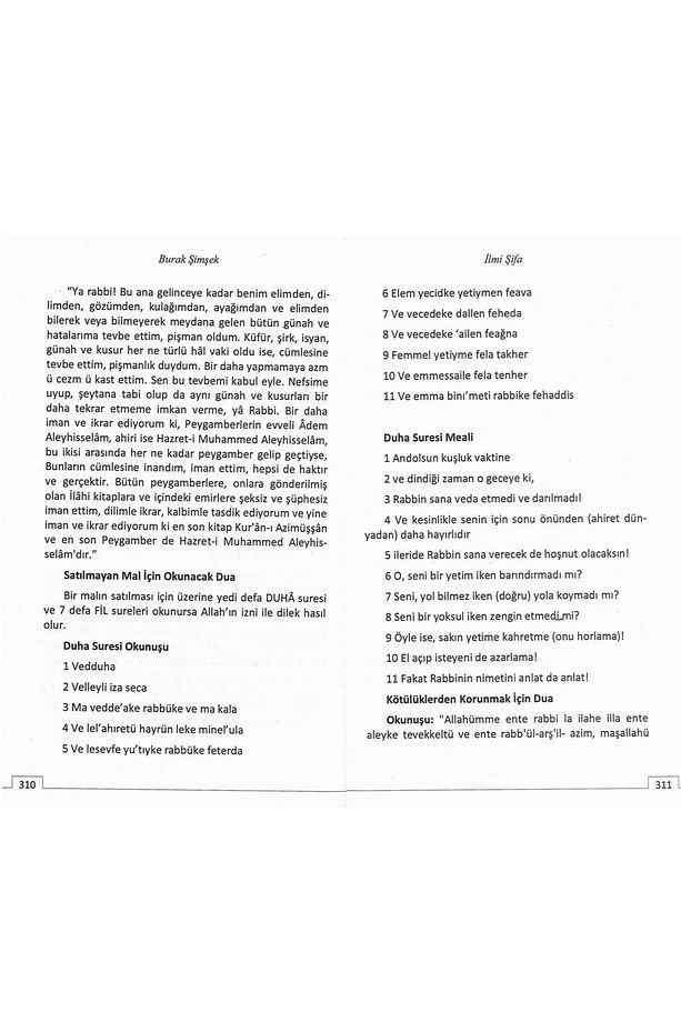 İlmi Şifa Burak Şimşek Dua Havas, Cinler, Büyü, Ebced, Reiki, Hüddam Konuları Ve Dualar 320 Sayfa - 5