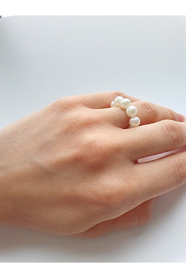 Rubber Ring with Pearl 6mm