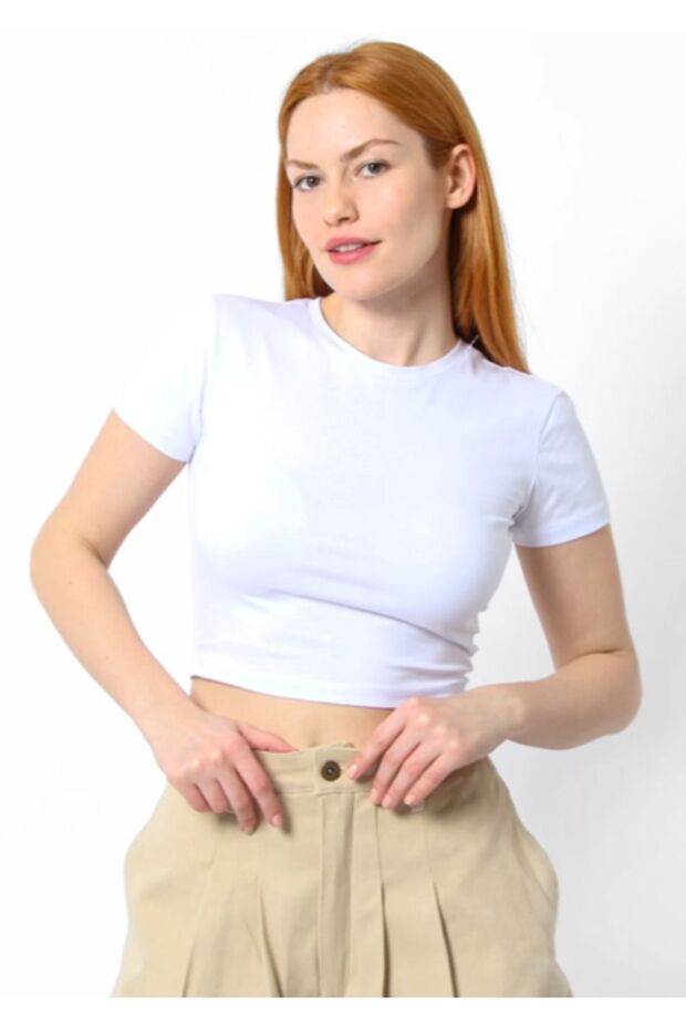 kısa kol basic crop - 2