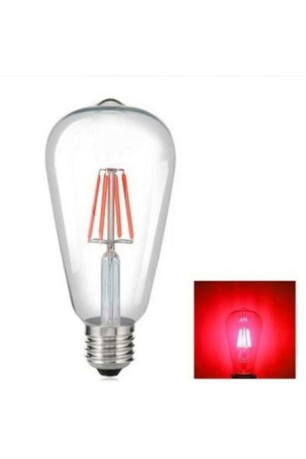 Rustik Ampul 6 Watt Led Filamanlı Kırmızı Işık - 1