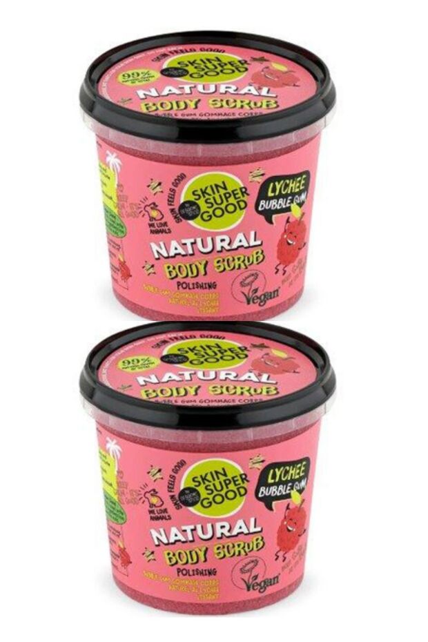 Organic Shop Lychee & Bubble Gum Body Scrub 360 ml X 2 Pcs