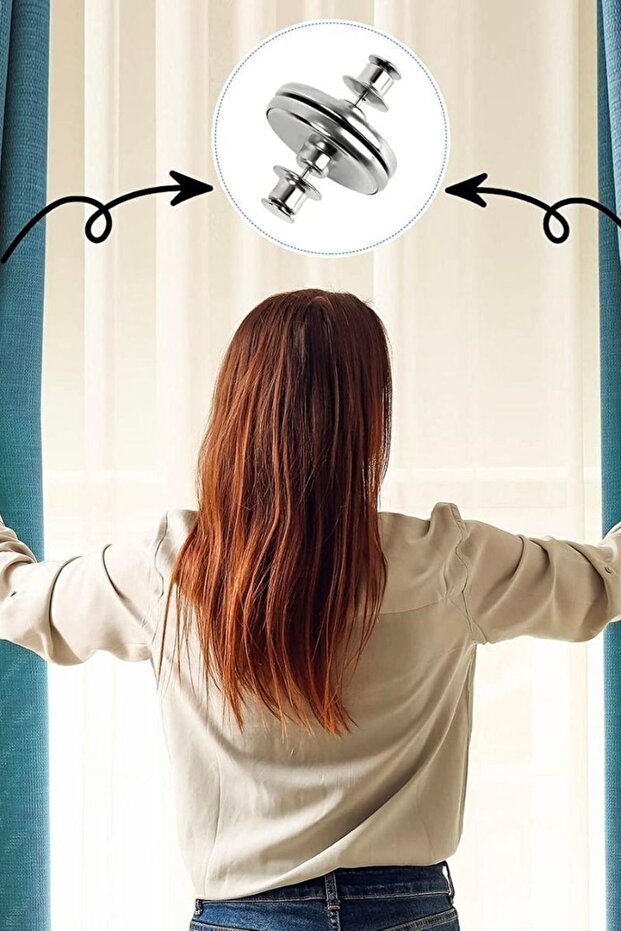 2 Adet Mıknatıslı Perde ve Kumaş Tutturma Aparatı - 6