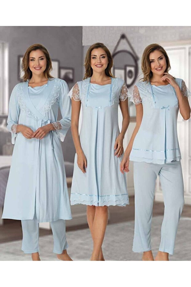 Effortt Blue Maternity Pregnant Set of 4 2050