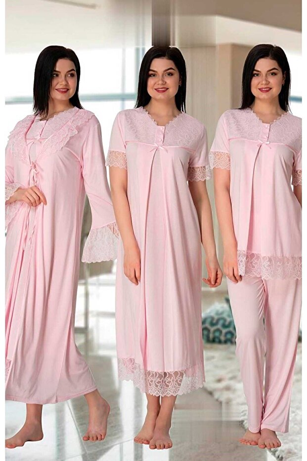 Maternity Set with Breastfeeding Feature for Prenatal and Postnatal Use Effortt - Pink