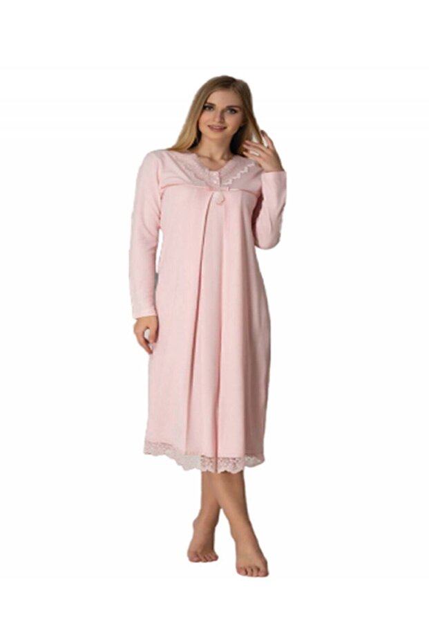 Effortt Pink Maternity Nightgown 4033
