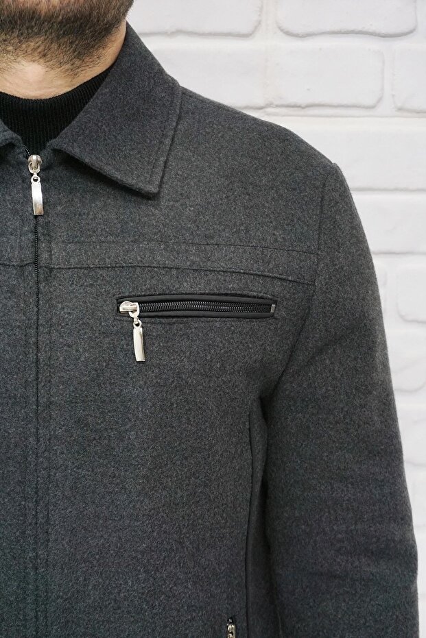 Men's Smoked Wool Blended Cashmere Coat - 6