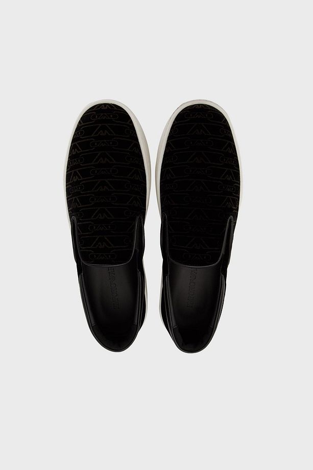 Kadife Logolu Kalın Tabanlı Loafer Ayakkabı  AYAKKABI X3Y007 XR235 00002 - 4